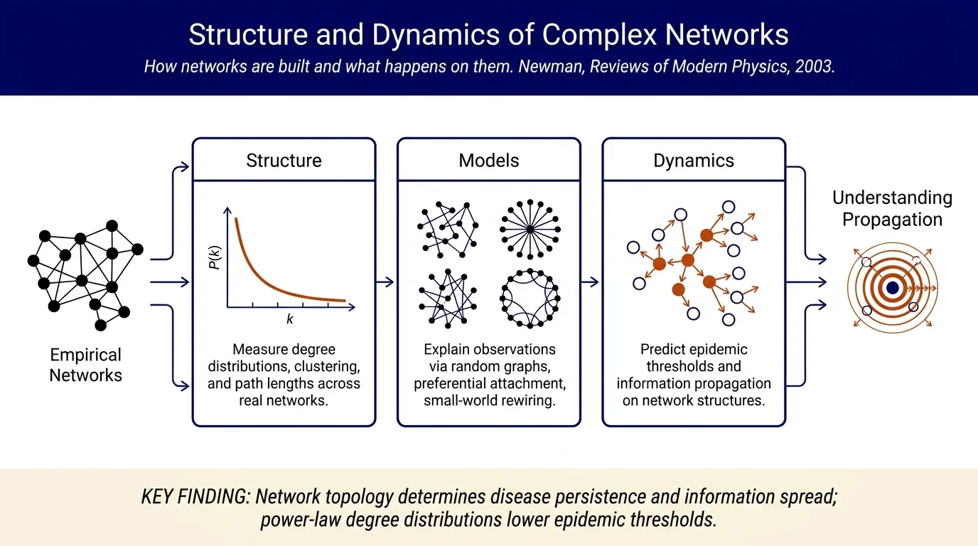 The structure and function of complex networks