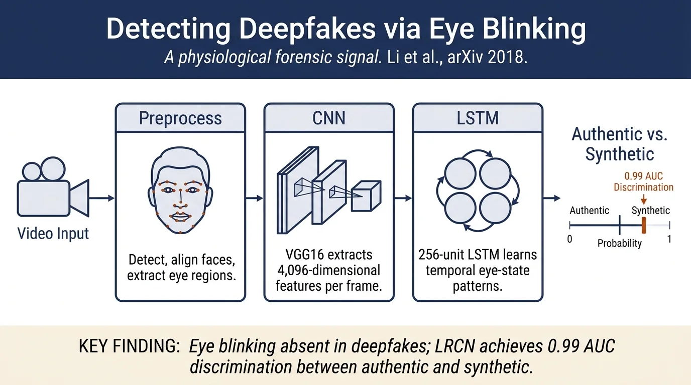 In Ictu Oculi: Exposing AI Generated Fake Face Videos by Detecting Eye Blinking