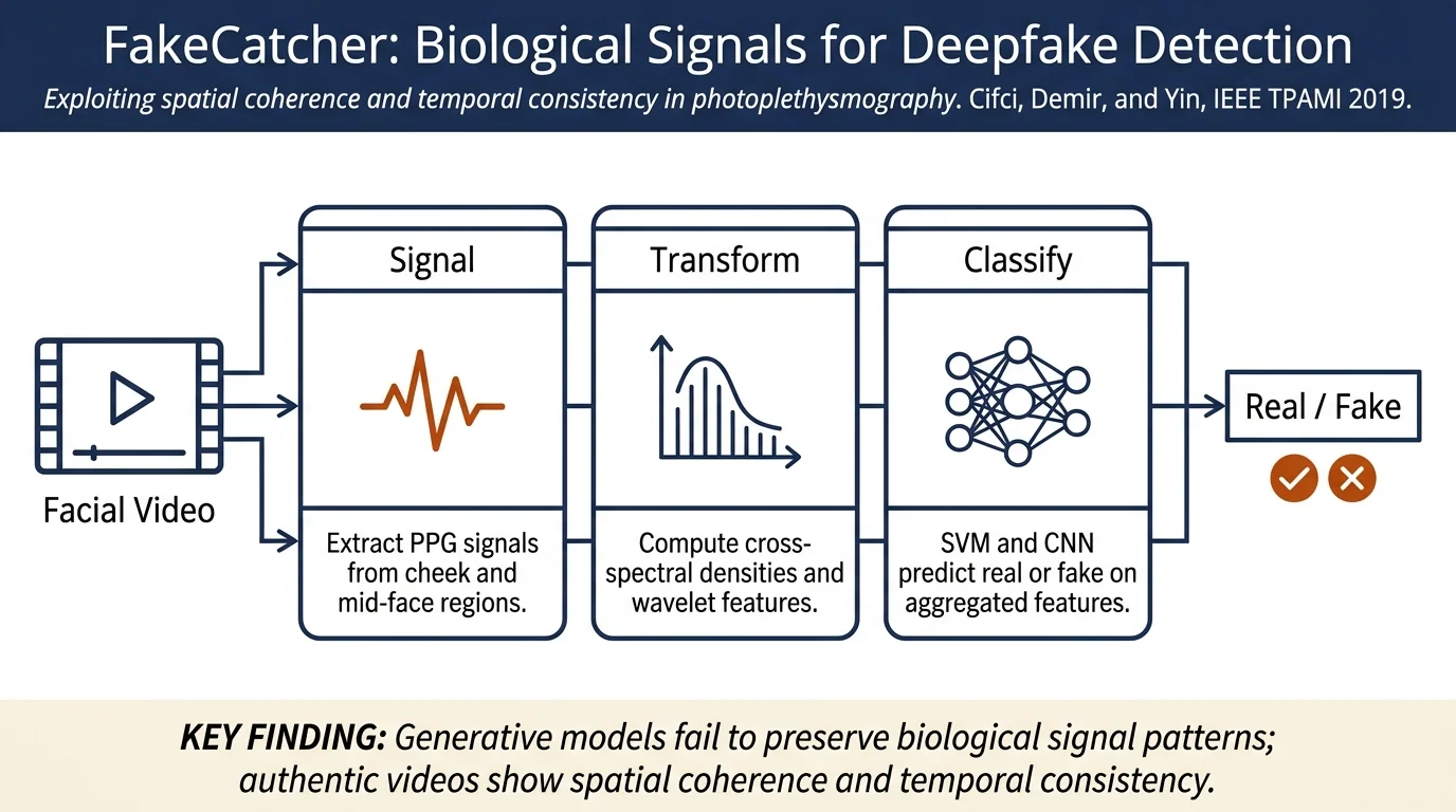 FakeCatcher: Detection of Synthetic Portrait Videos using Biological Signals
