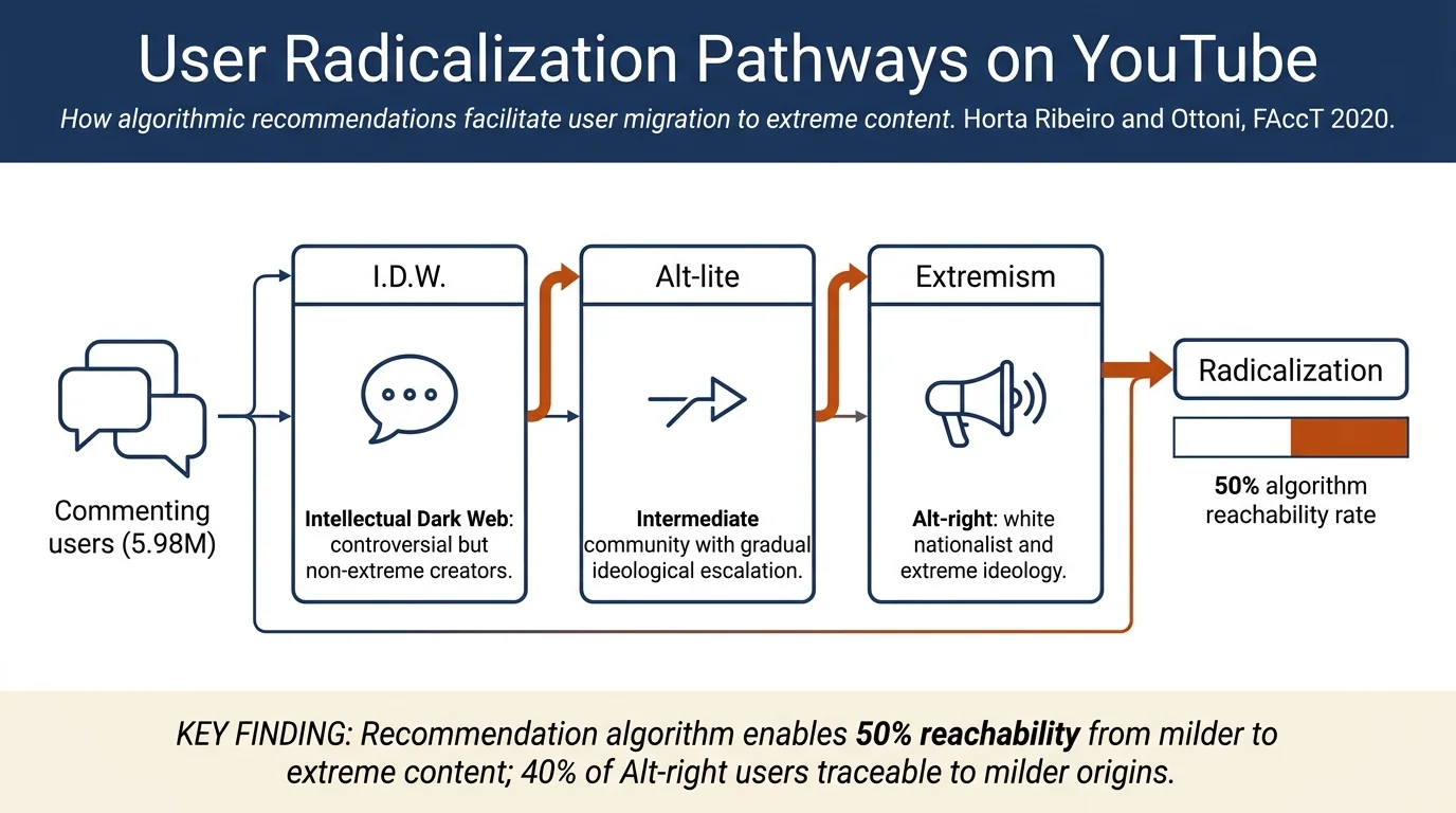 Auditing Radicalization Pathways on YouTube