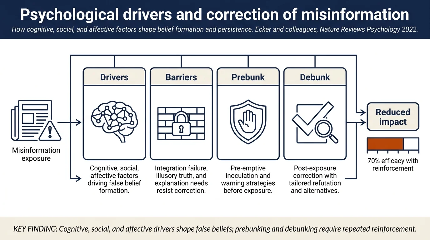 The psychological drivers of misinformation belief and its resistance to correction