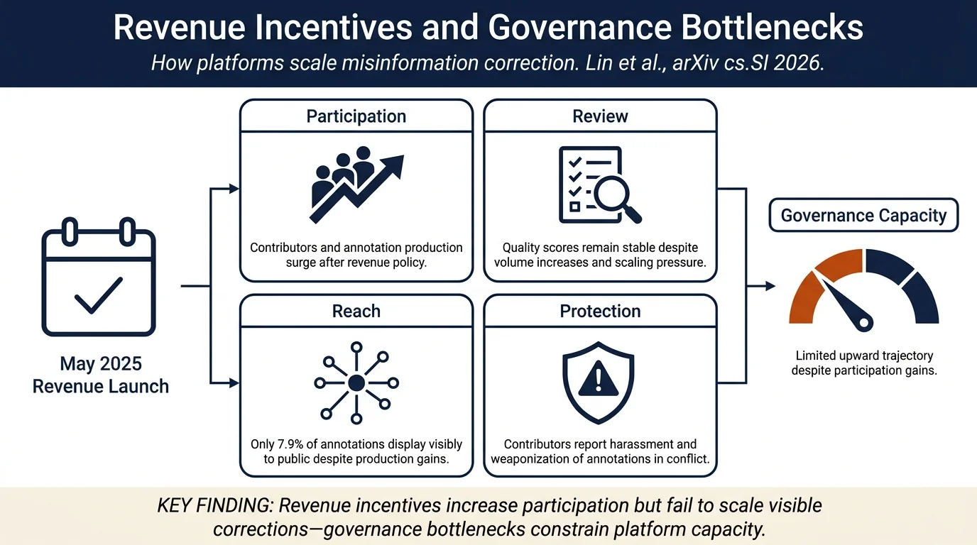 When Platforms Pay Users to Correct Misinformation: Revenue Incentives and Governance Capacity in Weibo Annotations